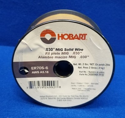 Hobart MIG Welding Wire, ER70S-6 Carbon Steel, .030in., 2-Lb. Spool