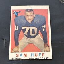 1959 Topps Football #51 Sam Huff RC New York Giants NFL HOF VINTAGE VG-EX COND