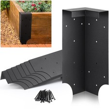 8 Set Raised Garden Bed Corner Brackets with 128 Screws, Fit Lumber up to 2 I...