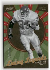 2023 Prestige #LL-10 Christian Okoye Living Legends Xtra Pts Red #/399 ☘️128