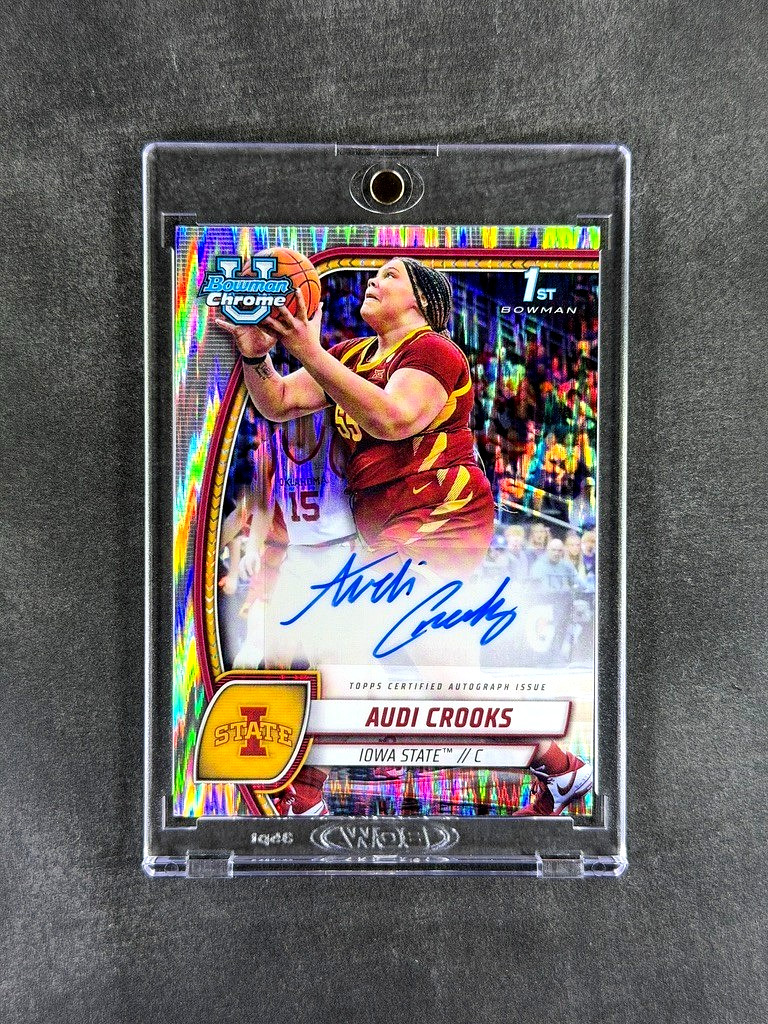 2024-25 Bowman U Chrome #9 Audi Crooks Auto Stealth Refractor Rookie RC 1st