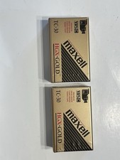 2 Maxell TC-30 VHS-C Camcorder Tapes HGX-Gold Premium High Grade New Sealed