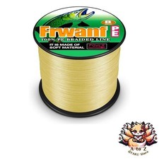 NEW Frwanf Fishing Line 8-Strand Braided PE Line 1000m Size 2 Yellow for