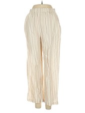 Andrea Jovine Women Ivory Linen Pants S