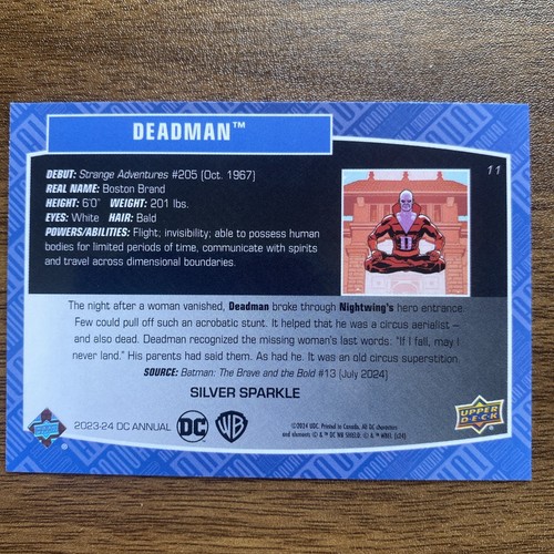 2023-24 Upper Deck DC Annual Silver Sparkle #11 Deadman - Picture 2 of 2