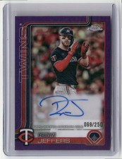 2025 Topps Chrome Update Purple Refractor Ryan Jeffers Auto 069/250 Minnesota