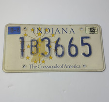 Indiana License Plate 2003 1B3665 Crossroads of America Expired 2003 Adams Cty