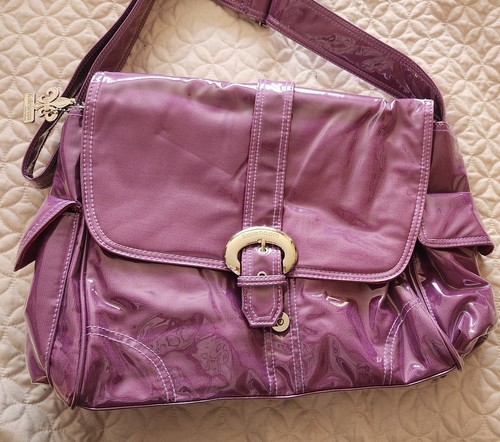 NEW w/Tags Kalencom Laminated Buckle Messenger Baby Diaper Bag + EXTRAS