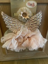 Elly Emmy Angel Tutu Set Outfit 3-pc. Set / Baby's First Photo Newborn 0-12M