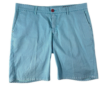 DIMATTIA italienische Handarbeit 40 Taillenshorts blau einzigartiger Druck Herren Freizeit neu