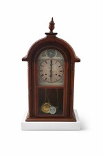 Vintage Wooden Mantel Clock Mechanical Wind-U...