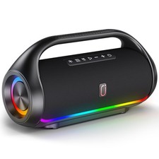 Waterproof Bluetooth Speaker,Portable Wireless Speaker w/ RGB Lights for Camping