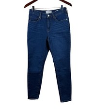 Everlane Women's Jeans Size 28 Blue Ankle Dark Wash Skinny Jean Mid Rise In EUC