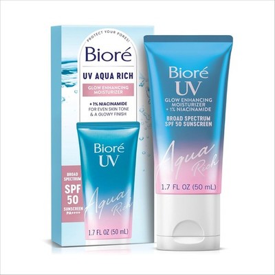 Bioré UV Aqua Rich Glow SPF 50 Moisturizer 1.7oz