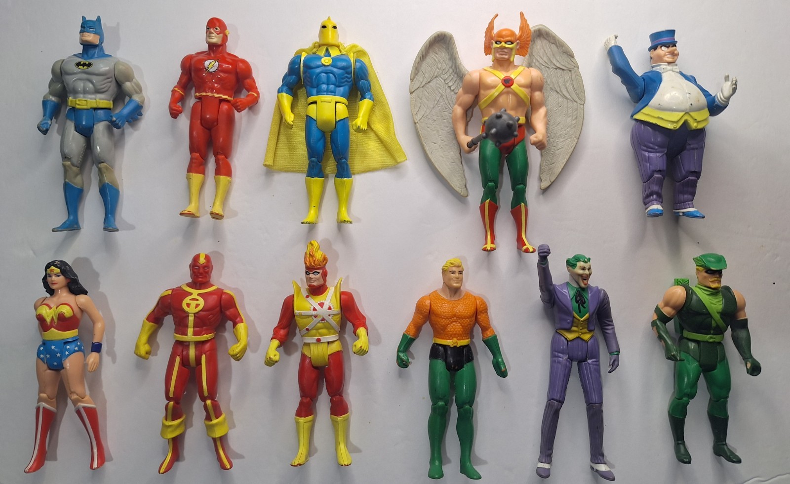 Batman, Joker, Flash, Penguin Kenner Super Powers Lot of 11 No Weapons No Repro