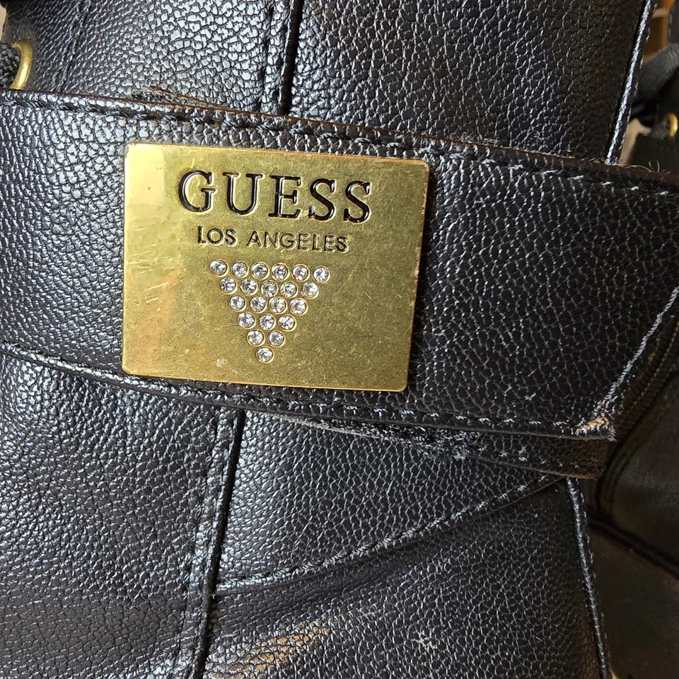 Botas de Combate Guess Los Angeles para Mujer 7 Negras Gruesas Plataforma Con Cordones + Cremallera Foto 3 de 4