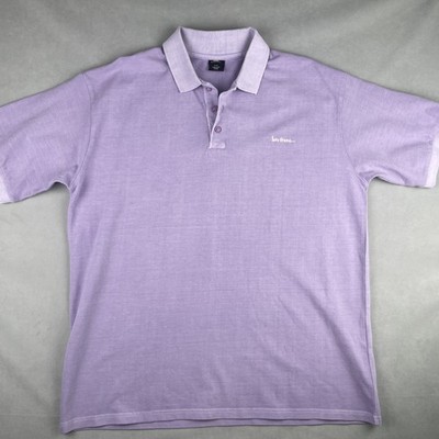 Urban Outfitters Iets Frans Polo Shirt Mens M Purple Bright Embroidered Casual