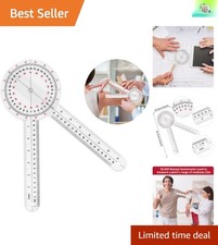 Multifunctional Transparent Goniometer - 2-Inch Angle Ruler for Joint Assessment