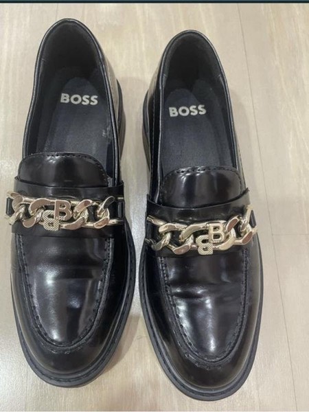 Women Boss Loafers Black Leather 36