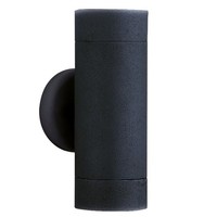 AußEnlampe GU10 Aluminium IP44 H:16 Cm Schwarz Up Down Outdoor Wandlampe Balkon