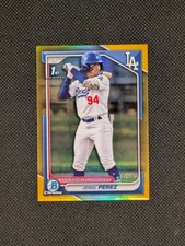Jeral Perez 2024 1st Bowman Chrome GOLD REFRACTOR 33/50 Dodgers #BCP-158 RC R6
