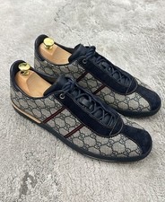 Authentic Gucci Monogram Canvas Leather Mens Sneaker US10.5 EU44 GUCCI/UK10