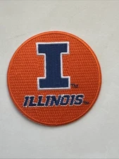 Illinois Fighting Illini Vintage Embroidered Iron On Patch  3”