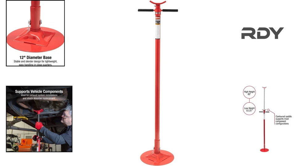 Soporte de soporte debajo del polipasto de alta resistencia - Perfecto para reemplazos de escape y amortiguadores Foto 2 de 4