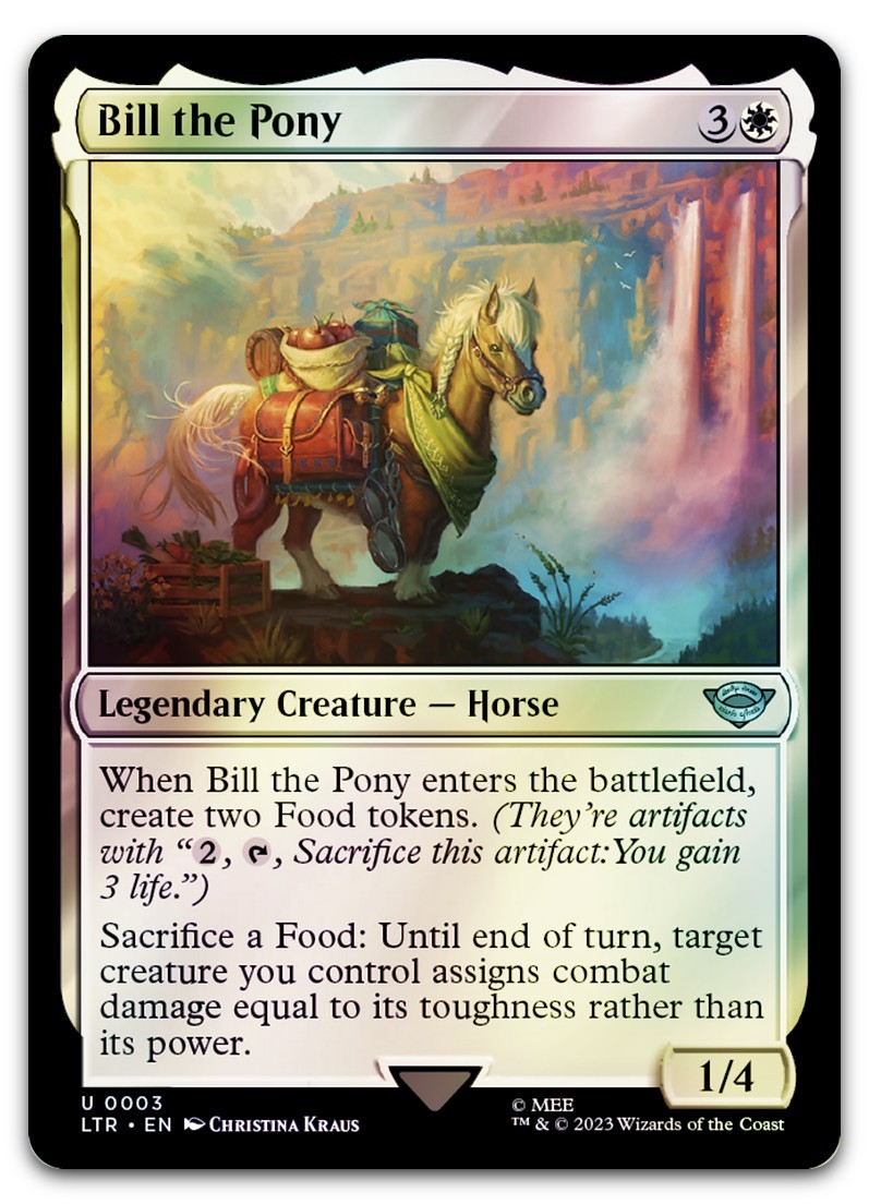 Bill the Pony #3 (Foil) (NM) Lord of the Rings LTR Magic MTG