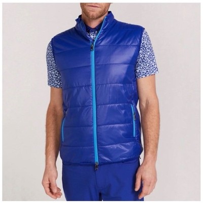 Redvanly Bolton Vest Mens  Mazarine Blue Quilted Puffer Full Zip R2395 NEW XL