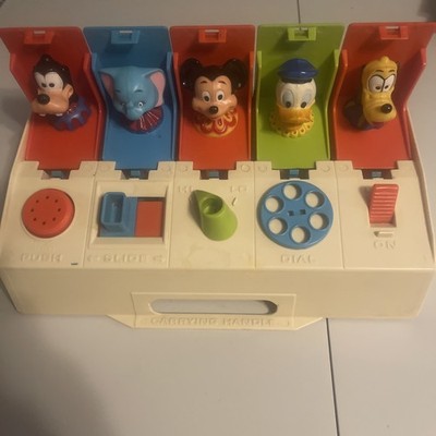 Vintage 1970s Disney  Poppin  Pals Pop Up  Busy Box Sensory Toy. WORKS - see Vid