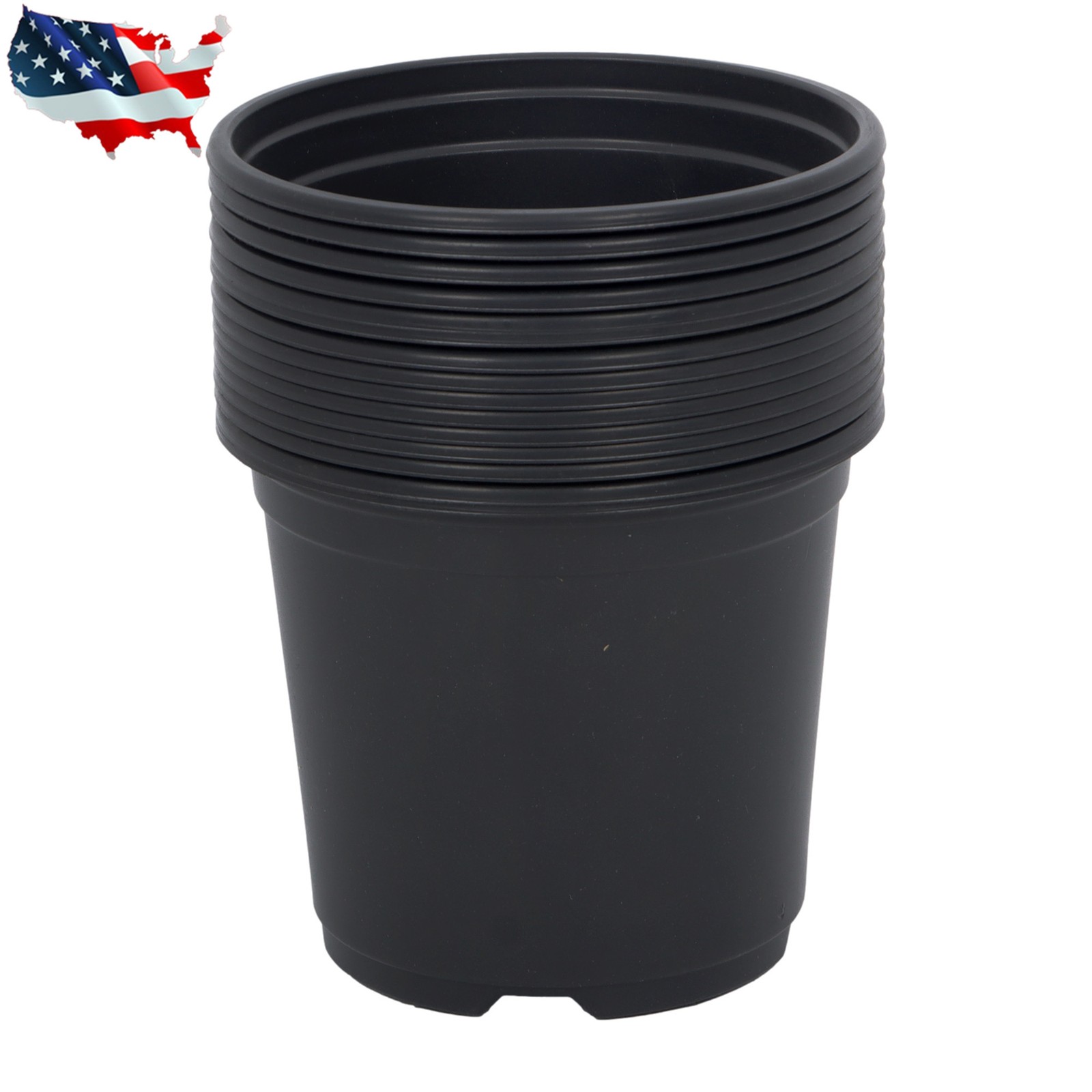 5 Inch Plastic Nursery Pot for Plant Flowers Reinforced Nursery Pots 100 PCS