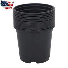 5 Inch Plastic Nursery Pot for Plant Flowers Reinforced Nursery Pots 100 PCS