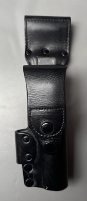 Polizei Niedersachsen AKAH Leder Pendelsteg-Holster P7 NDS. 9/88 schwarz alt!