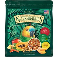 Tropical Fruit Nutri-Berries Pet Bird Food, Made with Non-GMO and Human-Grade...