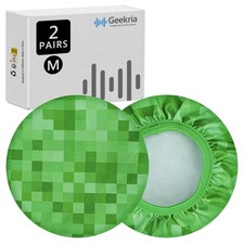 Geekria 2 Pairs Washable Headphone Covers Fits 3.2"-4.3"Headsets M /MC Grass