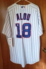 SIGNED MOISES ALOU MLB CHICAGO CUBS JERSEY Autograph 3 Inscripts Majestic 48 JSA