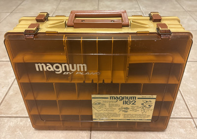 Vintage Magnum by Plano Double Sided Fishing Tackle Box 15'' x 11''
