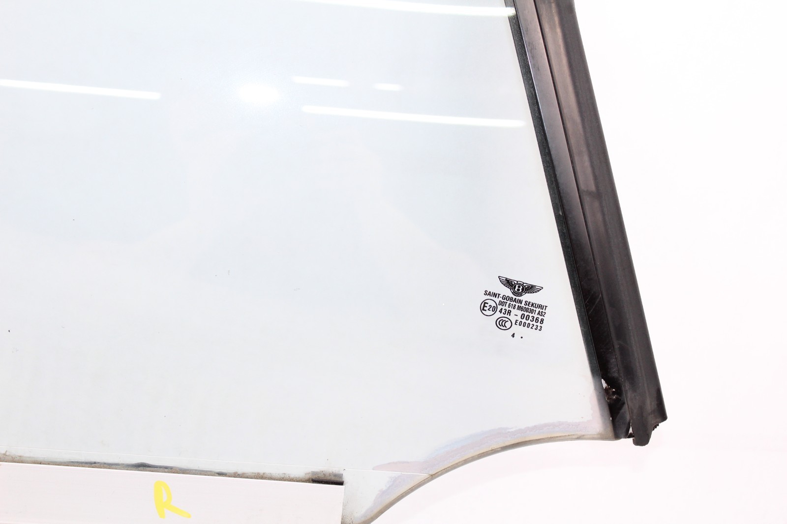 Bentley Continental GT Coupe Rear Right Quarter Window Glass 2003-2010