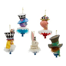 Holly Hats&trade; Alice In Wonderland Hat Ornament 5 Pce Set HAT0007