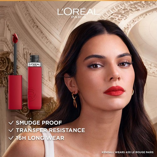 L Oreal Paris Matte Liquid Lipstick 0.16 Oz 16 Hour Wear Hyaluronic Acid - Picture 3 of 7