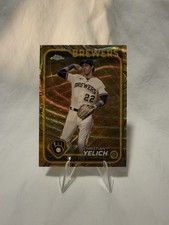 2024 Topps Chrome Topps Gilded Christian Yelich Gold Wave Refractor /75 Brewers