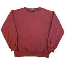 Vintage 90s Polo Ralph Lauren Sweatshirt Mens Medium Red Maroon Pullover Hipster