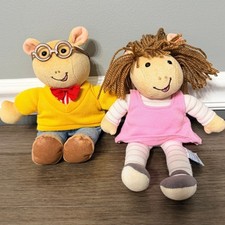 Vintage 1995 Eden Arthur and Francine Plush Set Marc Brown PBS Kids 8 Inch Toys
