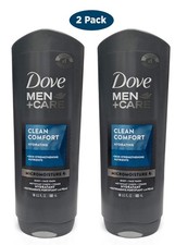 2 Pack Dove Men Care Clean Comfort Body Face Wash 18oz Hydrating Micromoisture