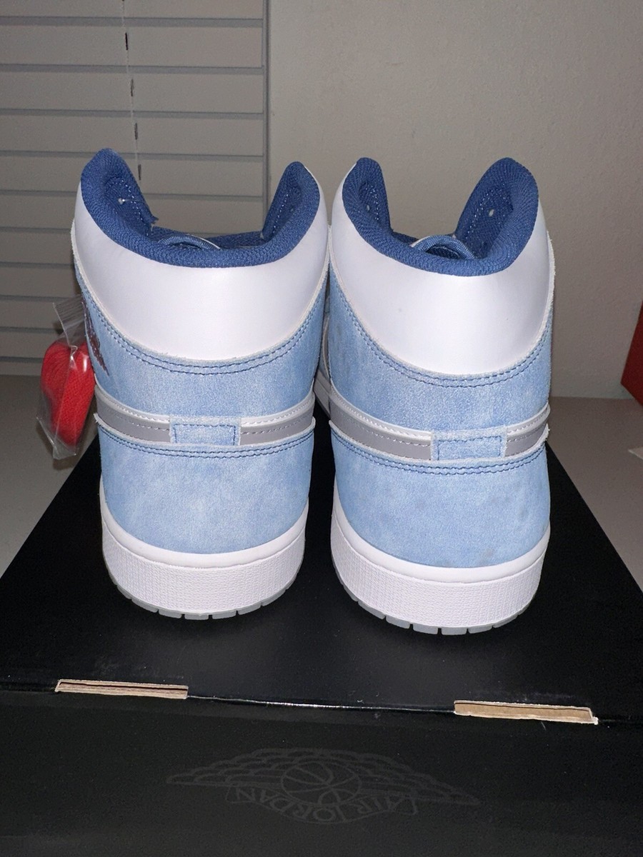 Air Jordan 1 Mid SE French Blue Fire Red White Basketball Men Size