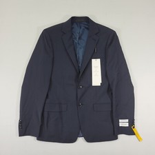 Calvin Klein Men's Sport Coat Two Button Navy Skinny Fit Wool Blend 38R NEW