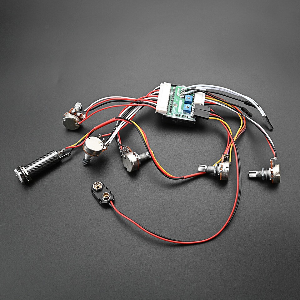 3 Band Active Bass Guitar EQ Equalizer Preamp Jack A250K Tone High