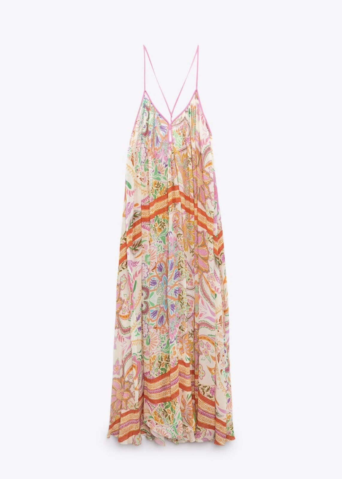 Zara Long Printed Dress, Size XS BNWT RRP £109 Ref: 7646/022 image 2