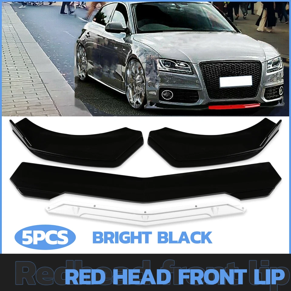 For Chevy Silverado 1500 SS Front Bumper Lip Splitter Sport Spoiler Black White - Image 2 of 4